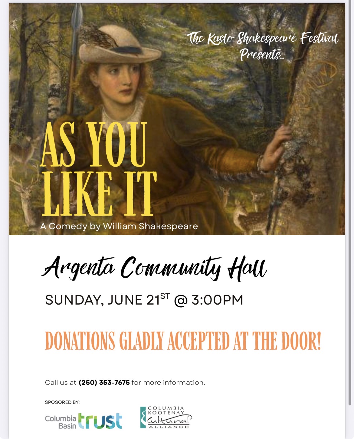 Kaslo Shakespeare Festival - Preview
